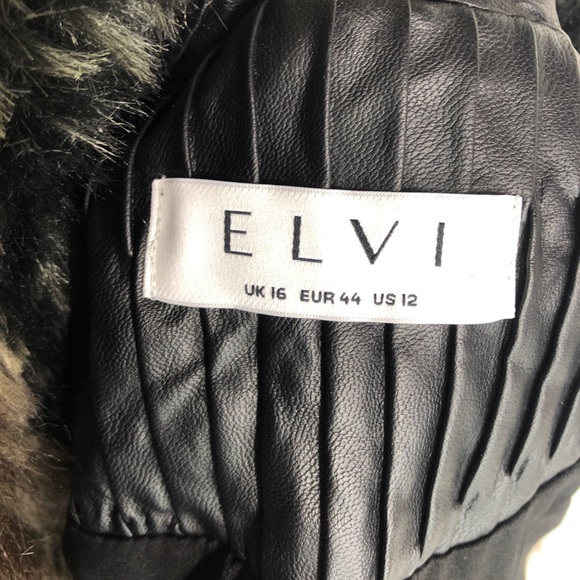 NWOT ELVI Vegan Leather & Faux Fur Vest - Picture 4 of 6